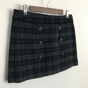 Vintage Gap Dark Gray Plaid Mini Skirt